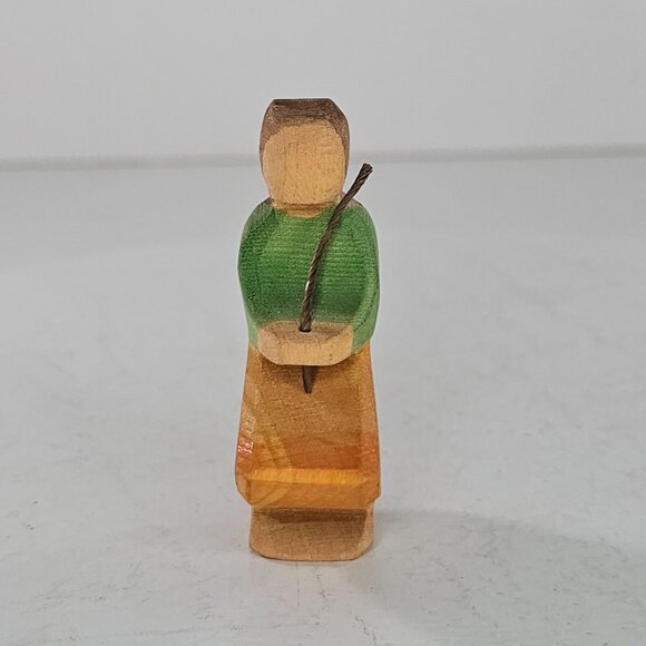 Vintage Ostheimer Goose Girl Wood Carving Germany - Picture 5 of 8